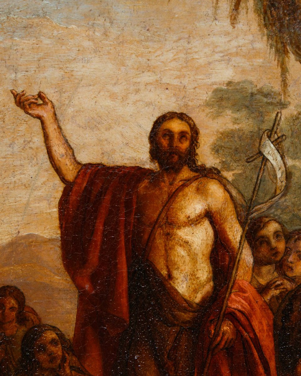 Lombard School, 19th Century, "the Sermon Of John The Baptist"-photo-1