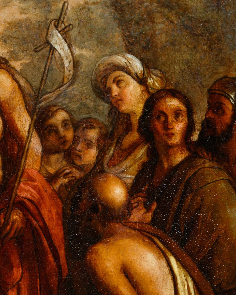 Lombard School, 19th Century, "the Sermon Of John The Baptist"-photo-2