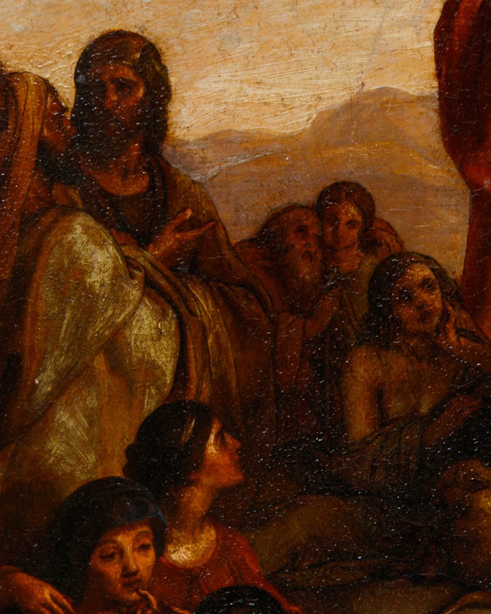 Lombard School, 19th Century, "the Sermon Of John The Baptist"-photo-3