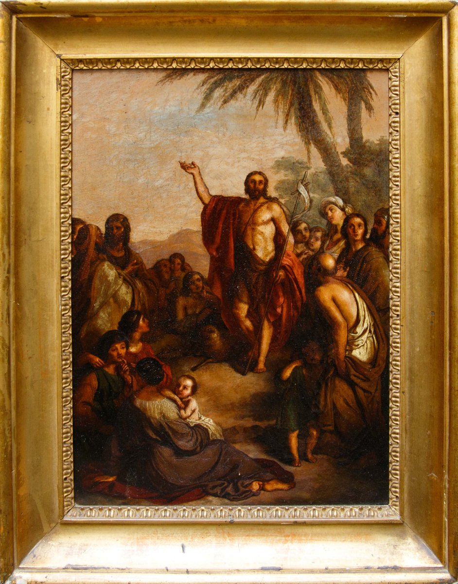 Lombard School, 19th Century, "the Sermon Of John The Baptist"