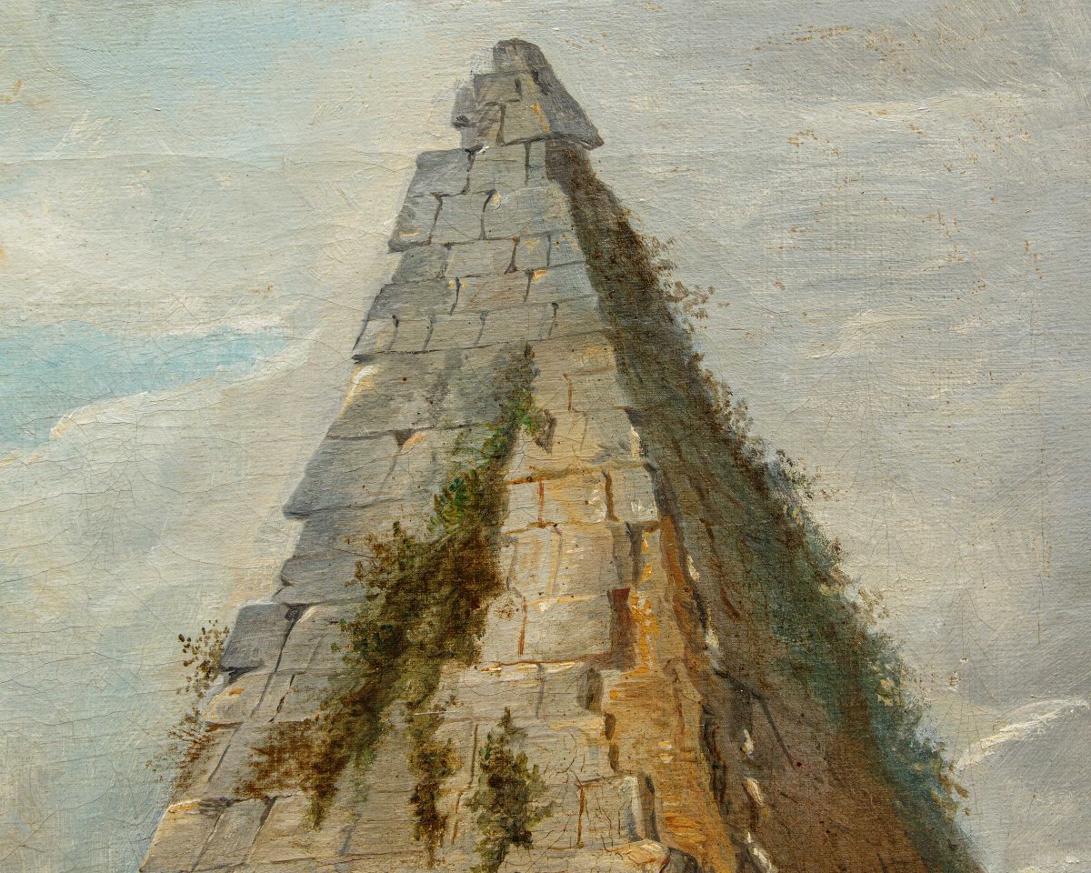 Late 18th Century, By Giovanni Paolo Panini, *capriccio Of Ruins With The Pyramid Of Cestius*-photo-4