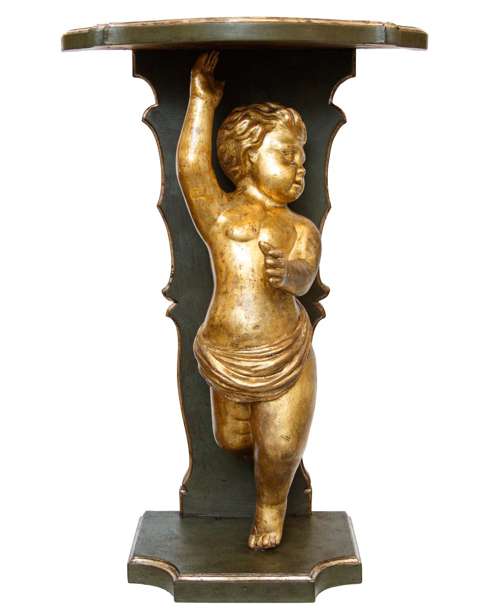 XVIIIe siècle, Console avec putti-photo-2
