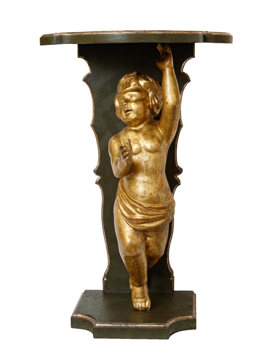 XVIIIe siècle, Console avec putti-photo-3