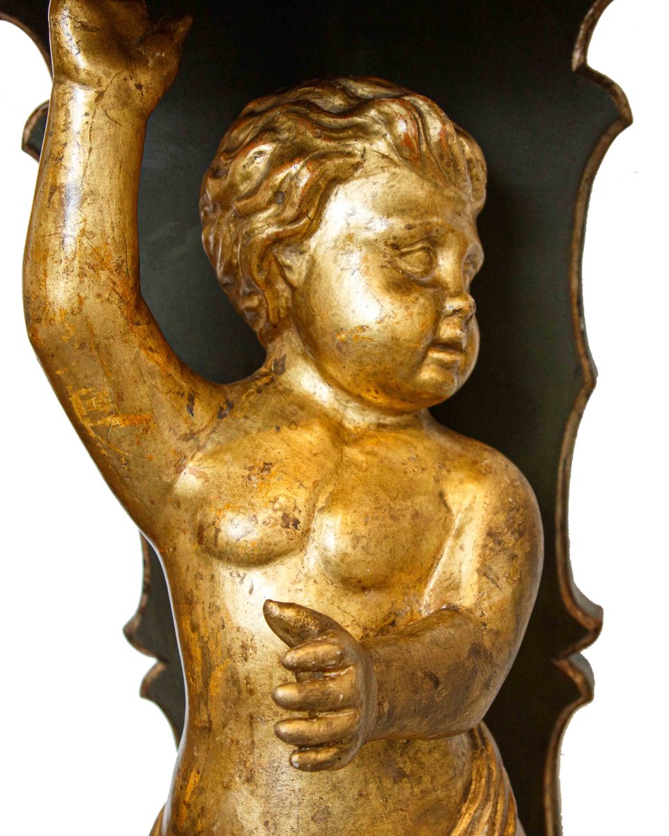 XVIIIe siècle, Console avec putti-photo-4