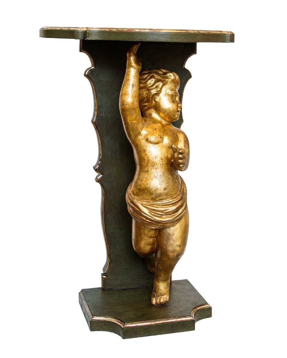 XVIIIe siècle, Console avec putti-photo-2