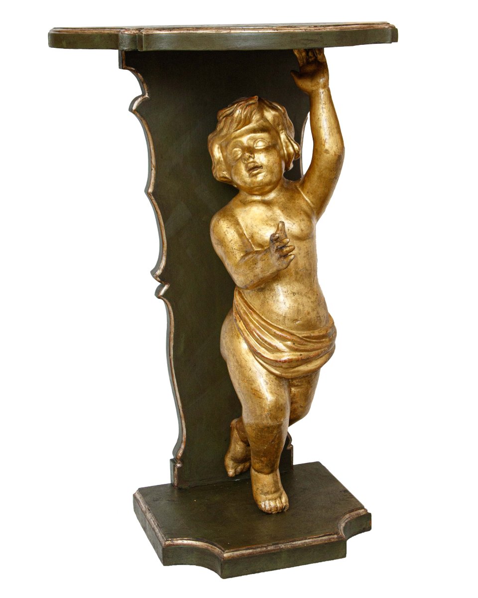XVIIIe siècle, Console avec putti-photo-4