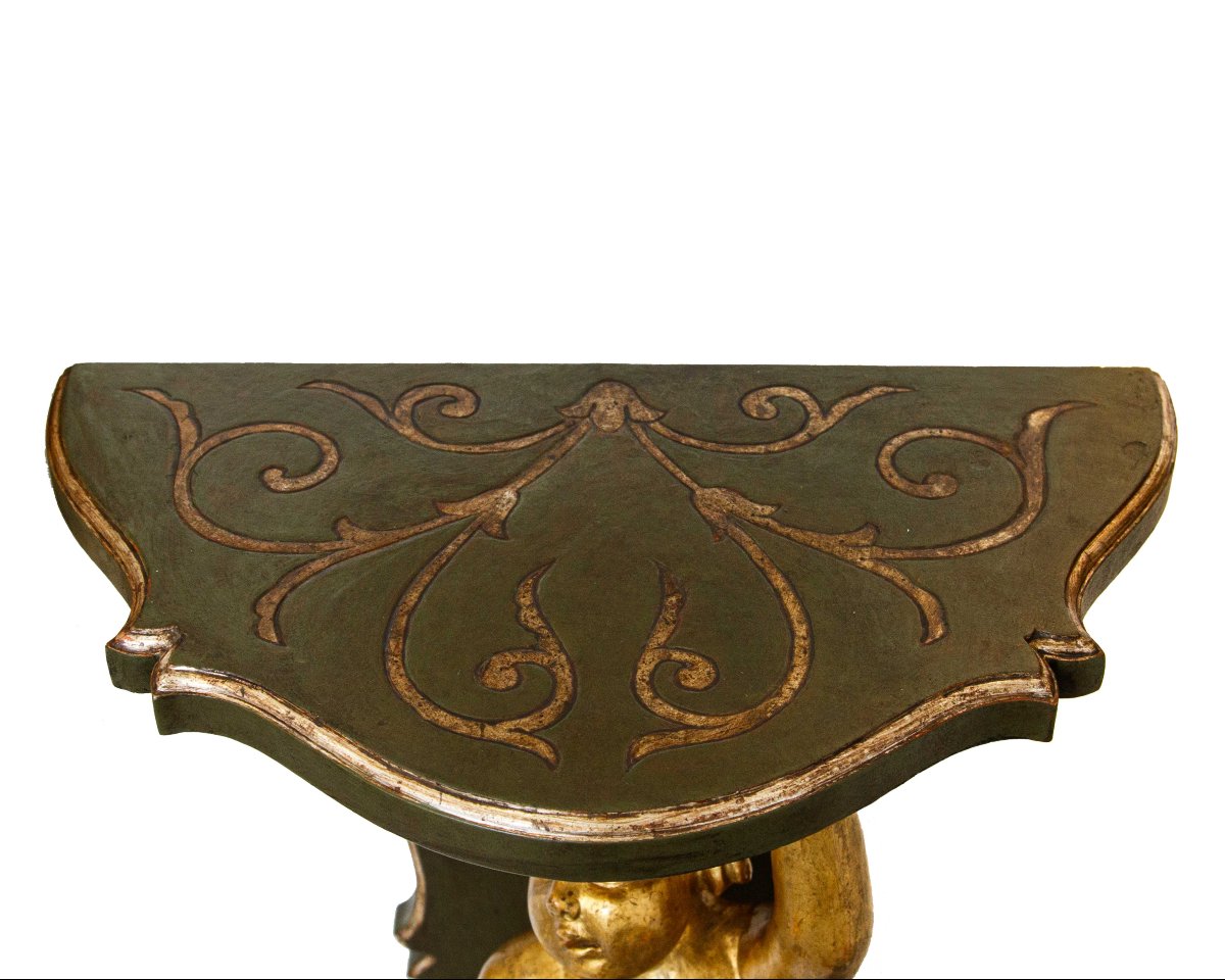 XVIIIe siècle, Console avec putti-photo-6