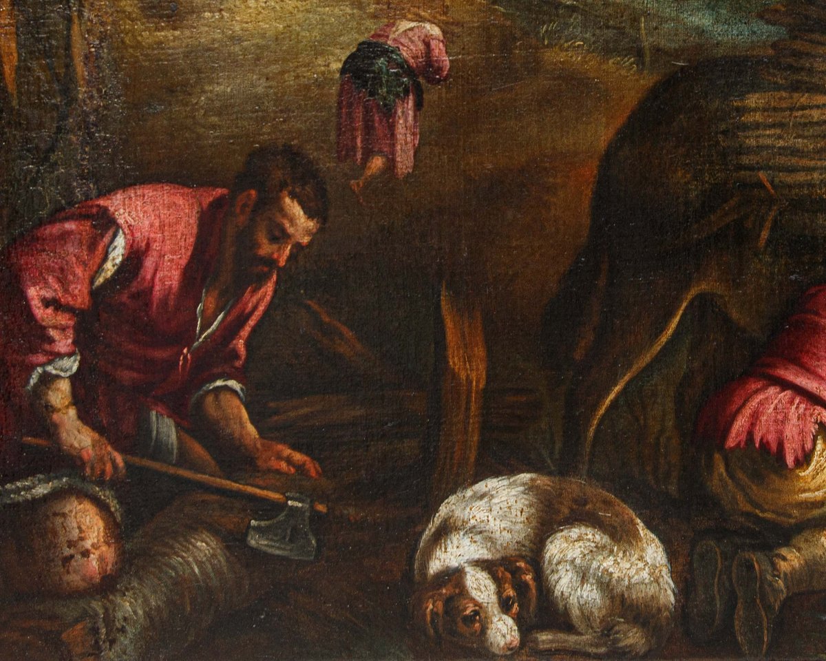 Francesco Dal Ponte, dit Francesco Bassano, atelier de, Allégorie de l’hiver-photo-4