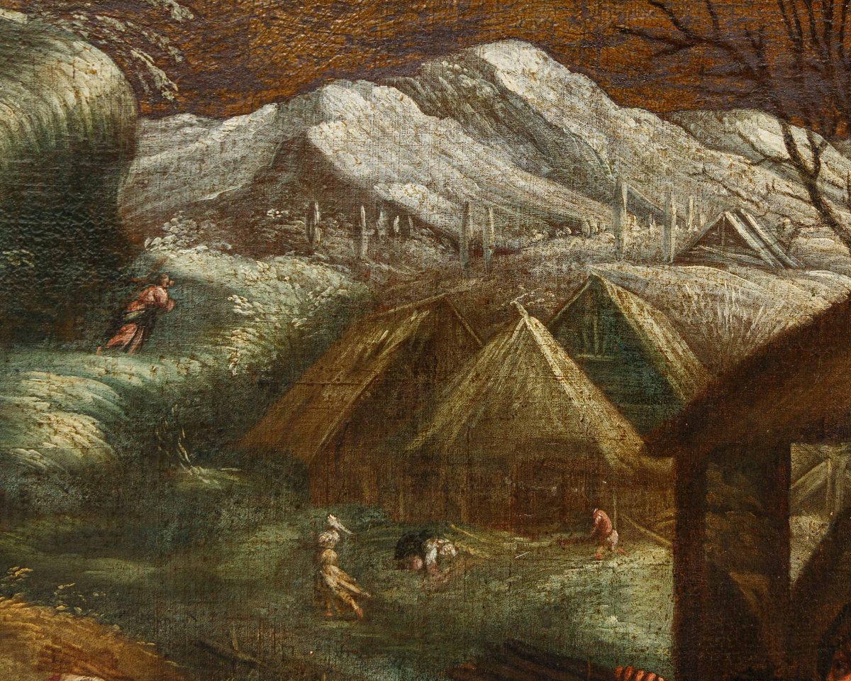 Francesco Dal Ponte, dit Francesco Bassano, atelier de, Allégorie de l’hiver-photo-4
