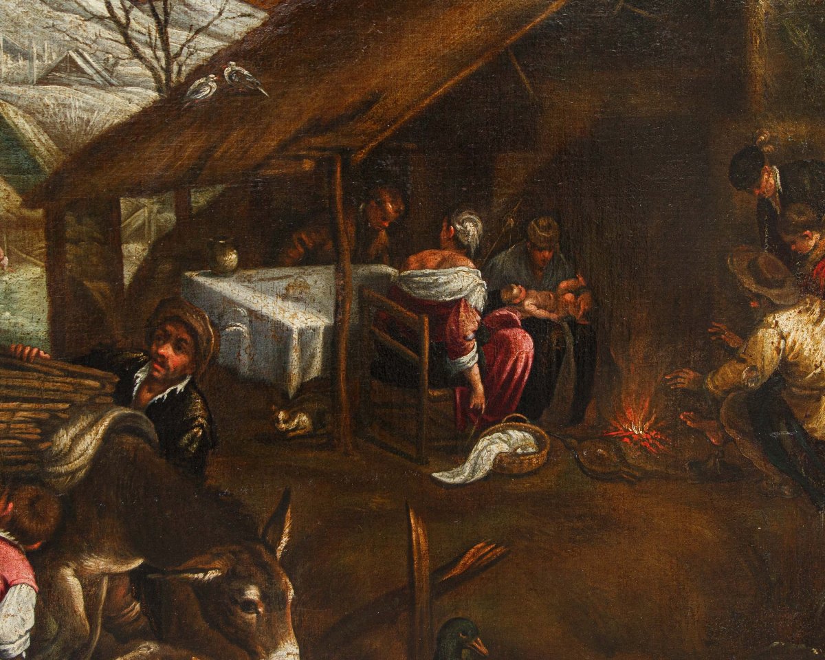 Francesco Dal Ponte, dit Francesco Bassano, atelier de, Allégorie de l’hiver-photo-5