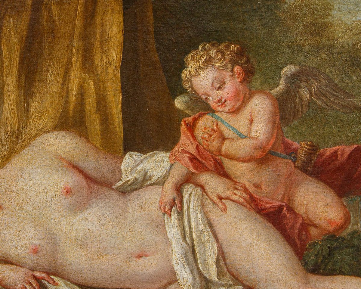 École française, XVIIIe siècle, Vénus et Cupidon-photo-7