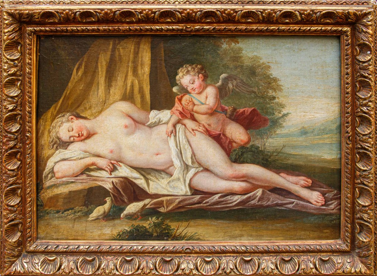 École française, XVIIIe siècle, Vénus et Cupidon