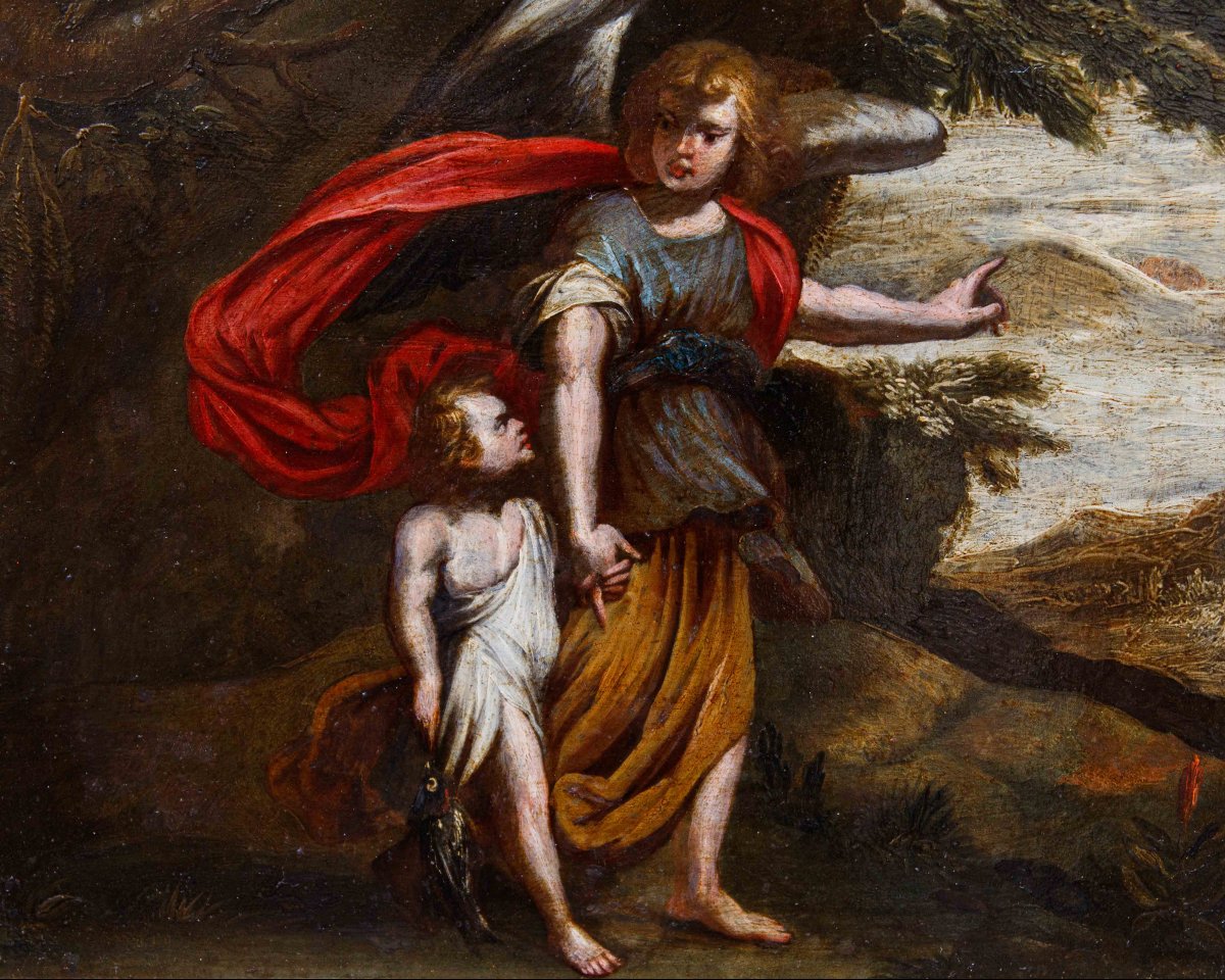 Veronese School, 17th Century, Tobiolo And The Angel-photo-2