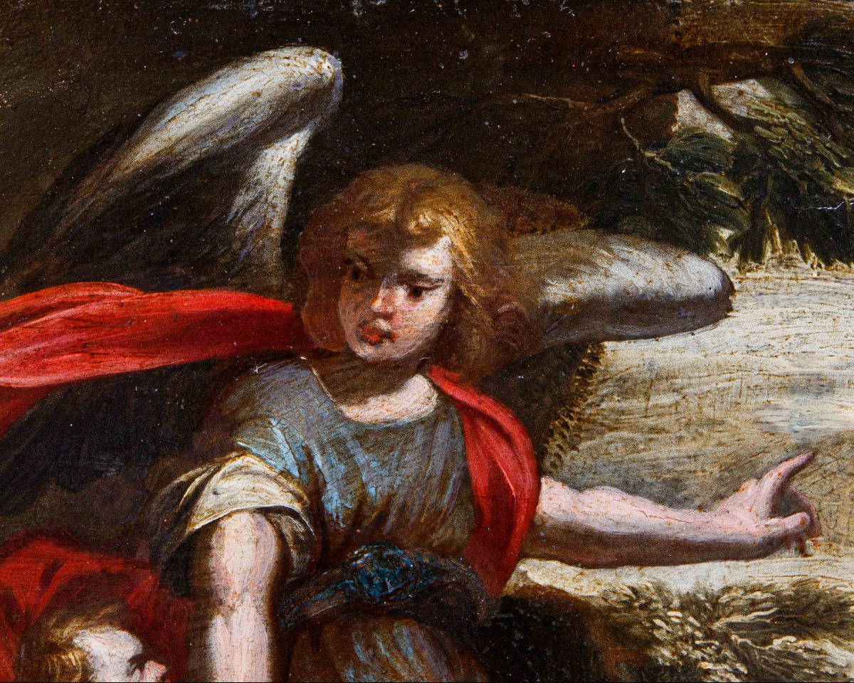 Veronese School, 17th Century, Tobiolo And The Angel-photo-4