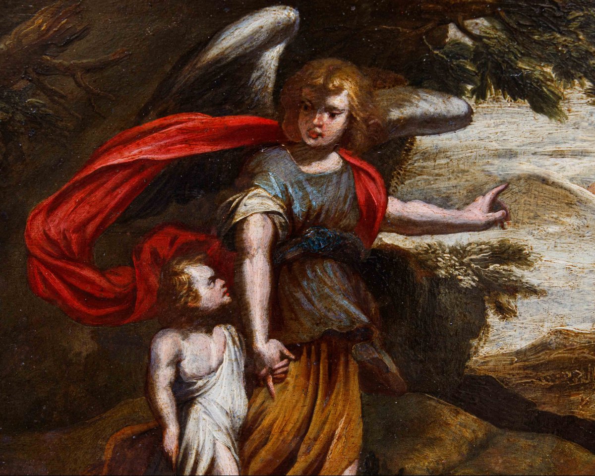 Veronese School, 17th Century, Tobiolo And The Angel-photo-2