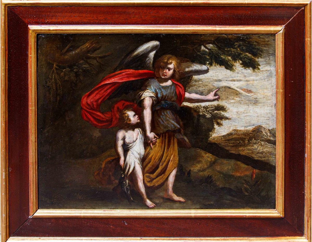 Veronese School, 17th Century, Tobiolo And The Angel
