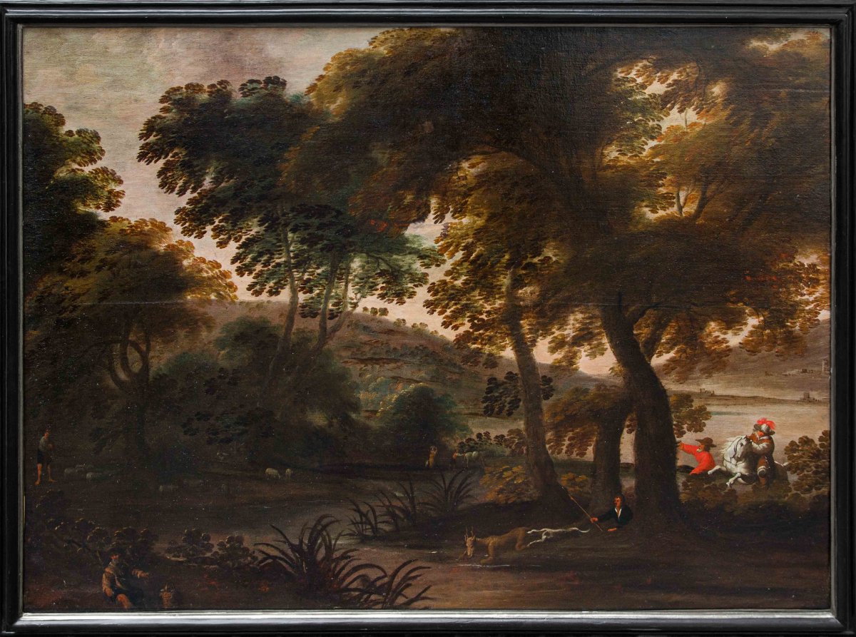 Le disciple de Jacques van der Wijen (Amsterdam 1586 - 1638), Chasse au cerf
