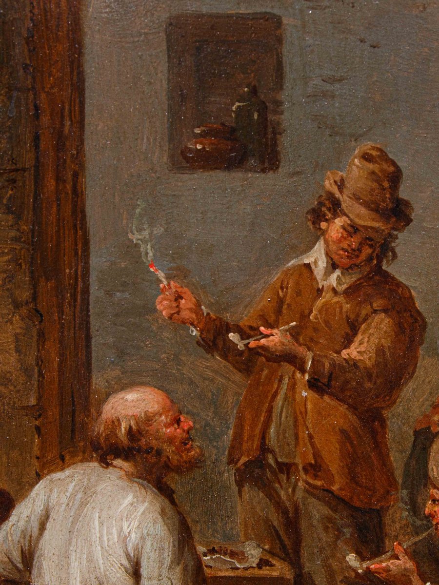 From The Workshop Of Jan Thomas Van Kessel (antwerp, 1677–1741), Tavern Scene With Smokers-photo-4
