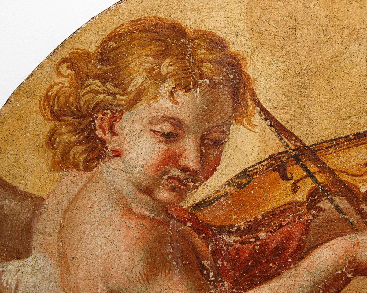 XVIIe siècle, Amorino qui joue du violon-photo-6