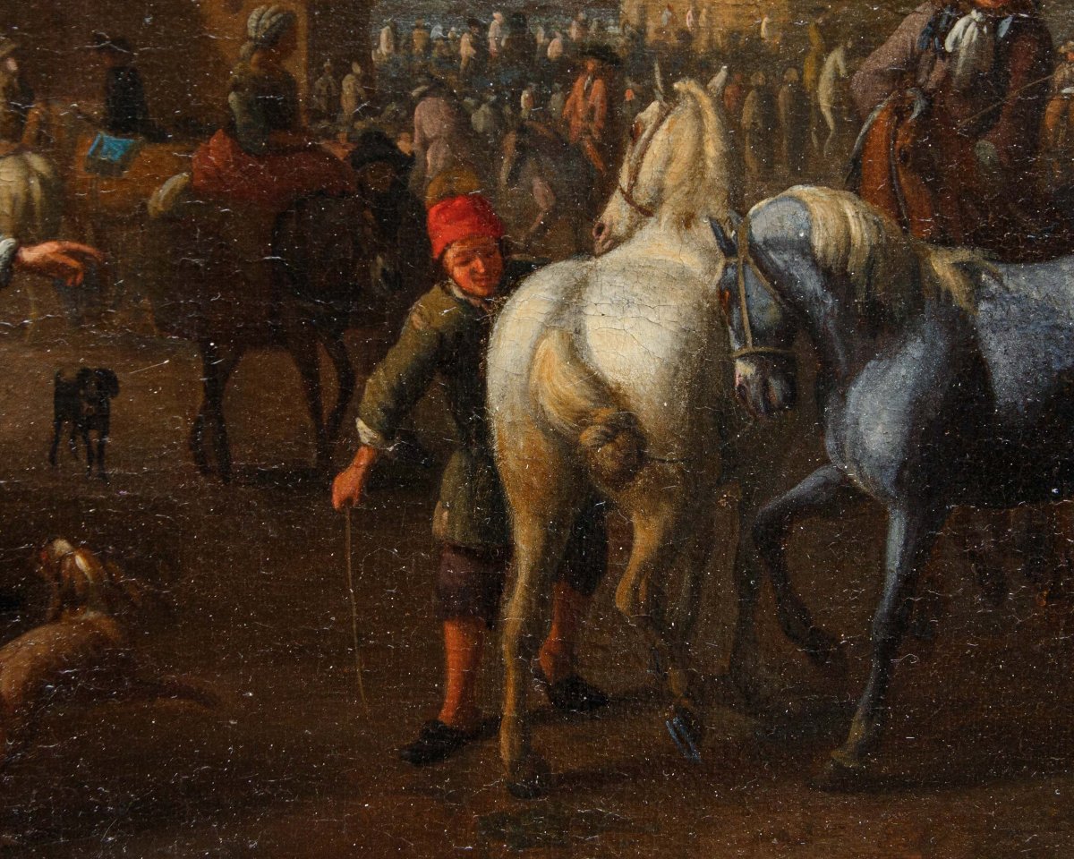 Jan Vincentz Van Der Vinne (haarlem, 1663–1721), Horse Market-photo-5