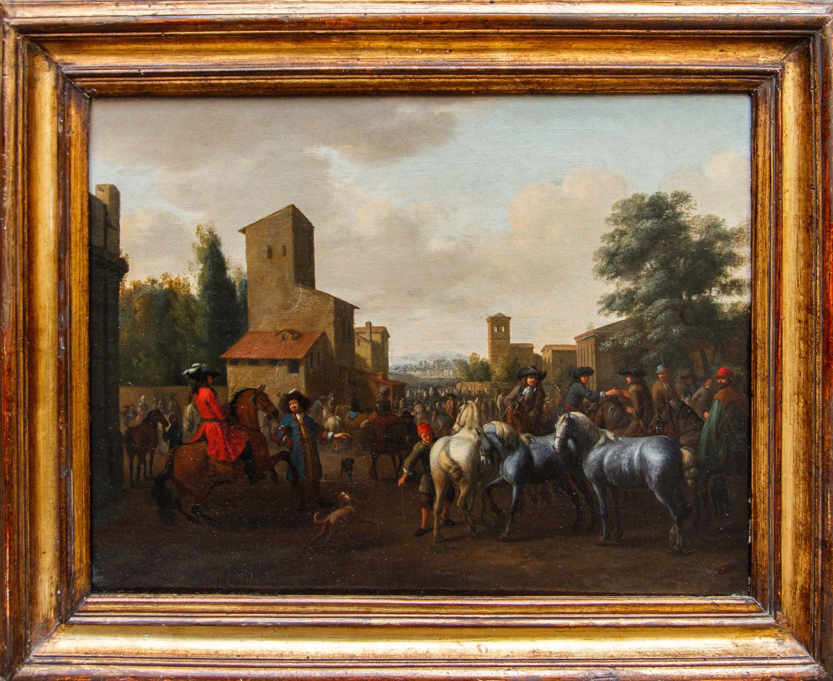 Jan Vincentz Van Der Vinne (haarlem, 1663–1721), Horse Market