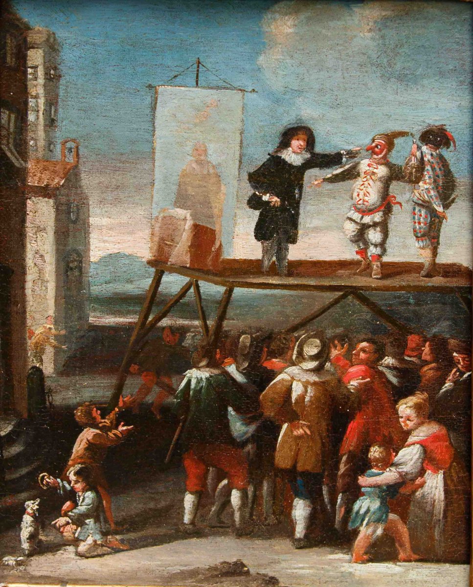 18th Century, Piedmontese School, *the Commedia Dell'arte On Stage*—*the Storyteller*-photo-2