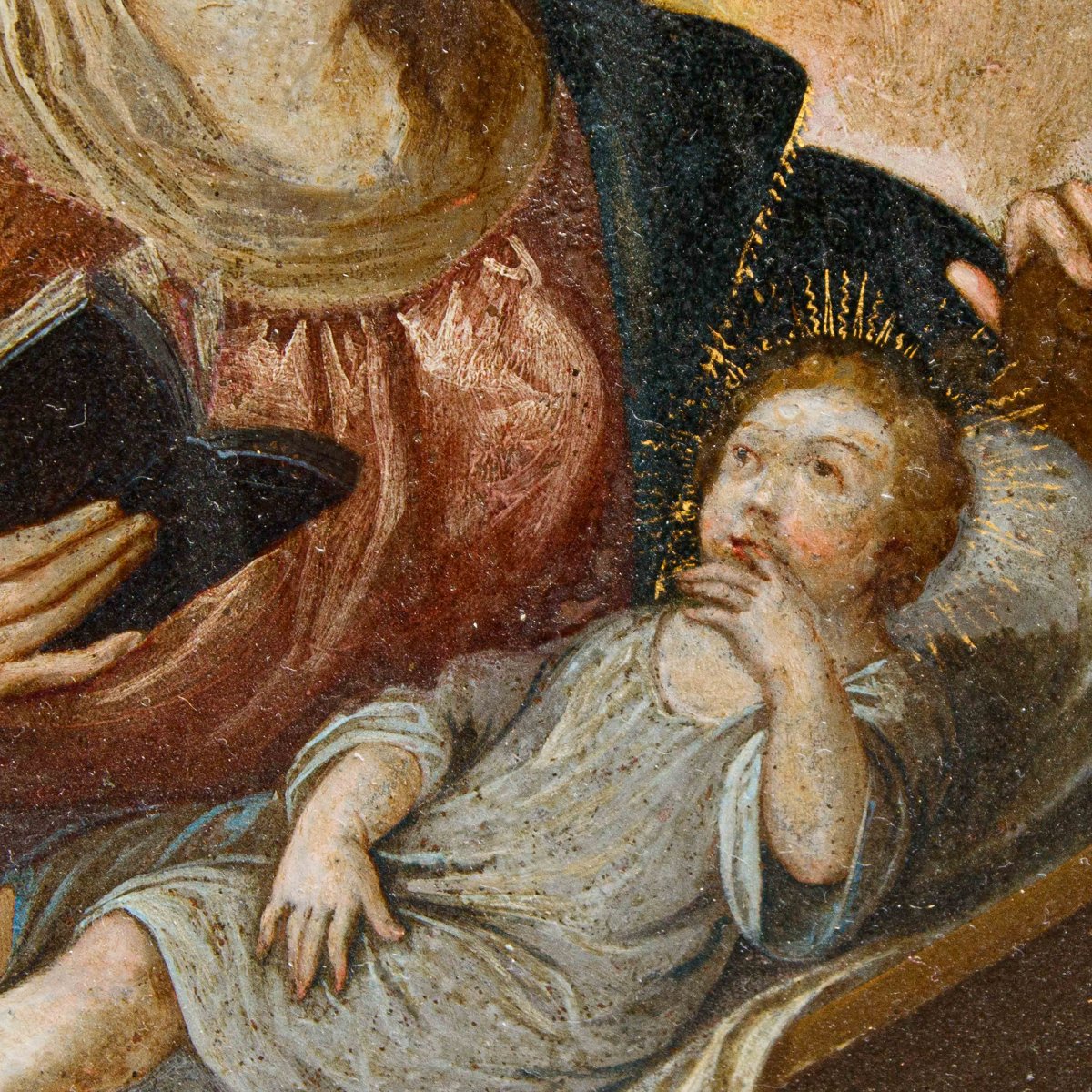École hispano-flamande du XVIIe siècle, Vierge à l’Enfant-photo-3