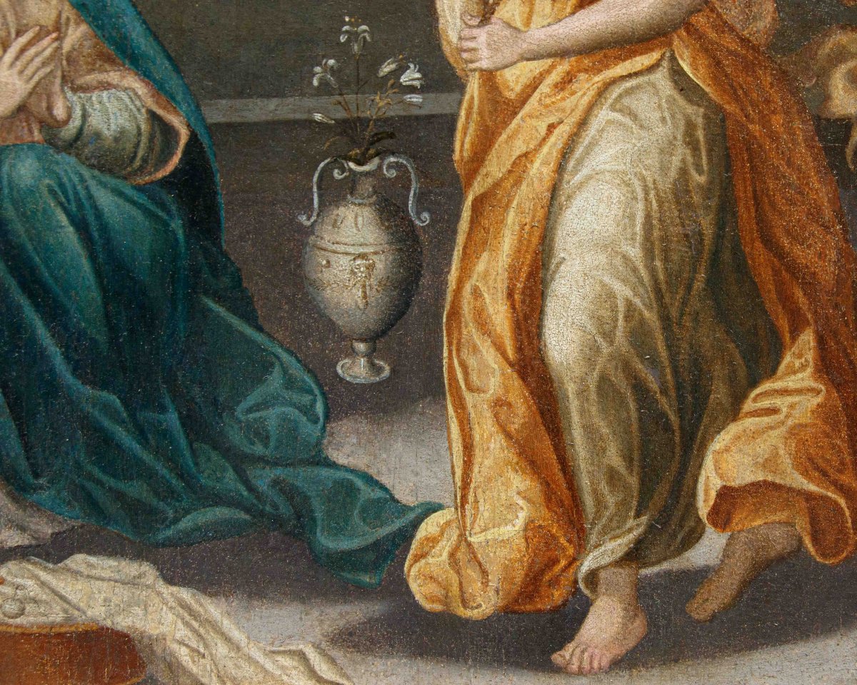 Emilian Altarpiece, 16th Century, The Annunciation-photo-3