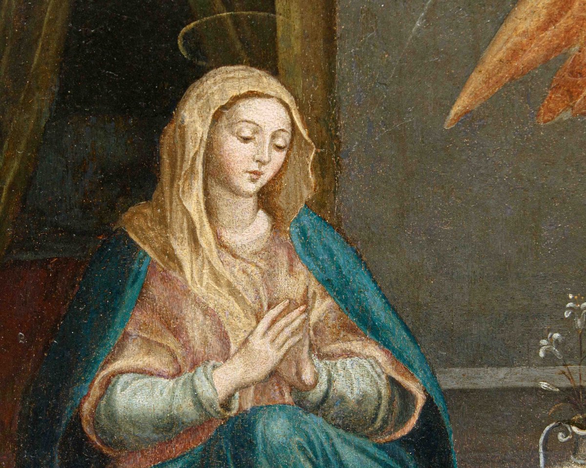 Emilian Altarpiece, 16th Century, The Annunciation-photo-5