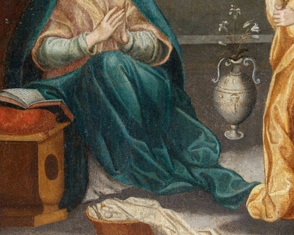 Emilian Altarpiece, 16th Century, The Annunciation-photo-6