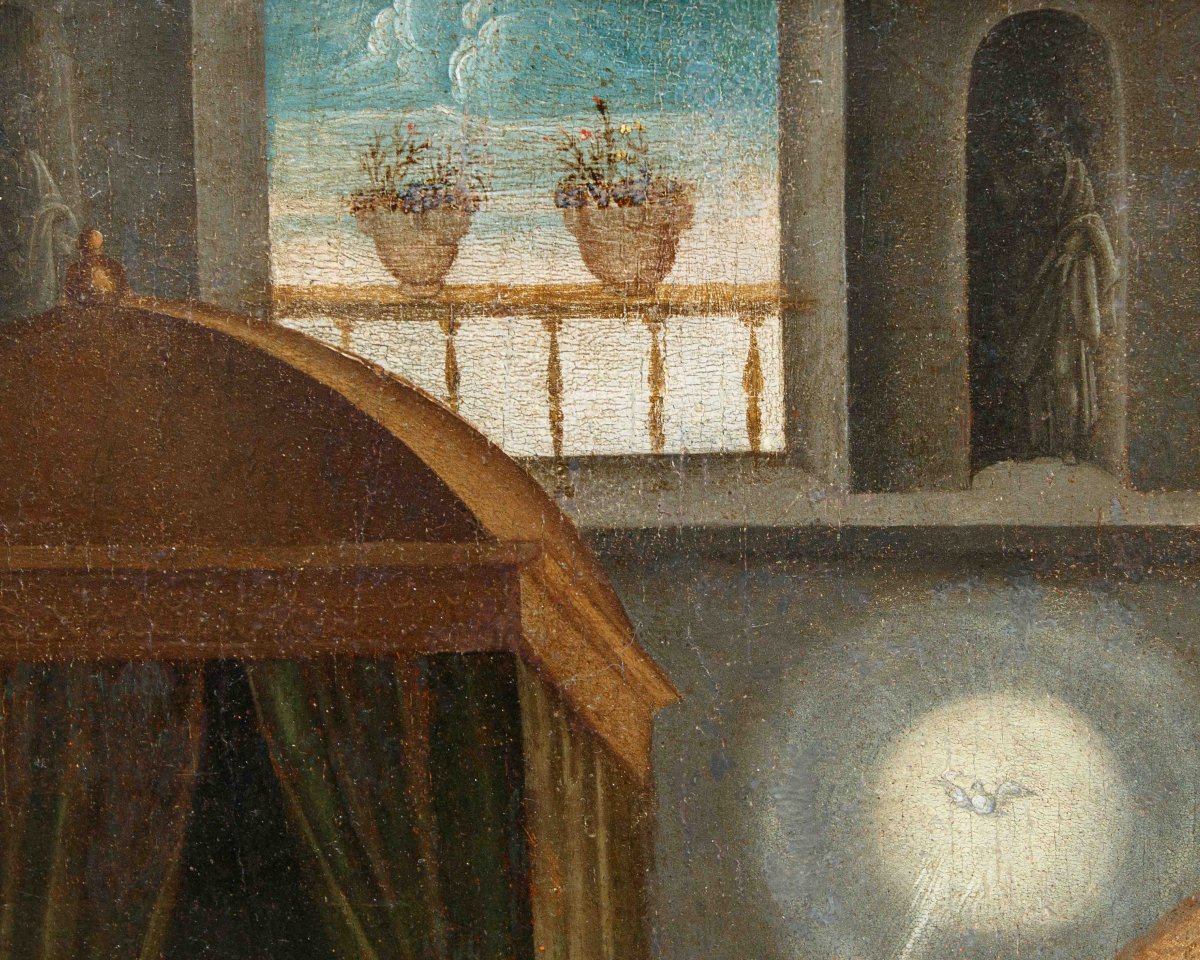 Emilian Altarpiece, 16th Century, The Annunciation-photo-8