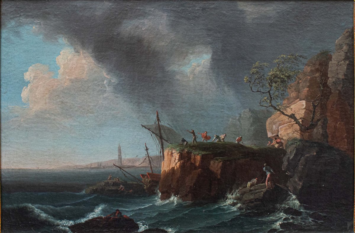 Francesco Fidanza (Rome, 1747 - Milan, 1819), Navy in Storm-photo-2