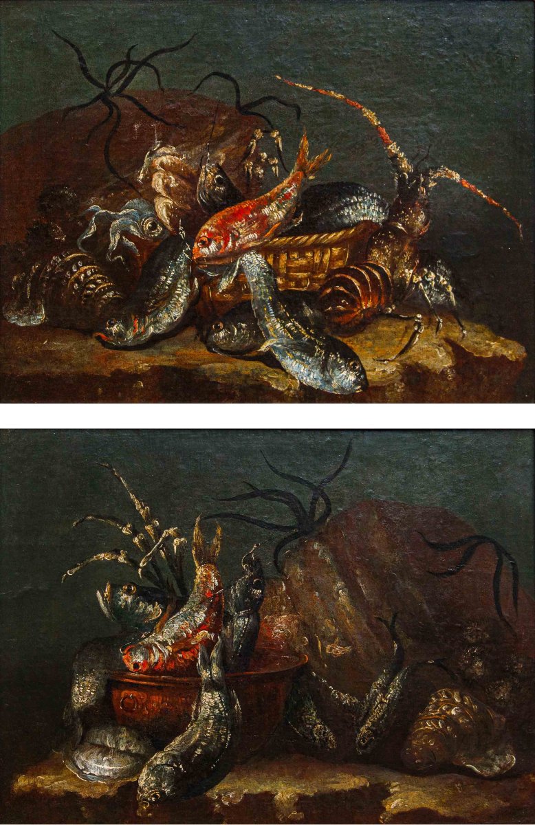 Neapolitan School, 17th Century, Still Lifes With Fish-photo-2