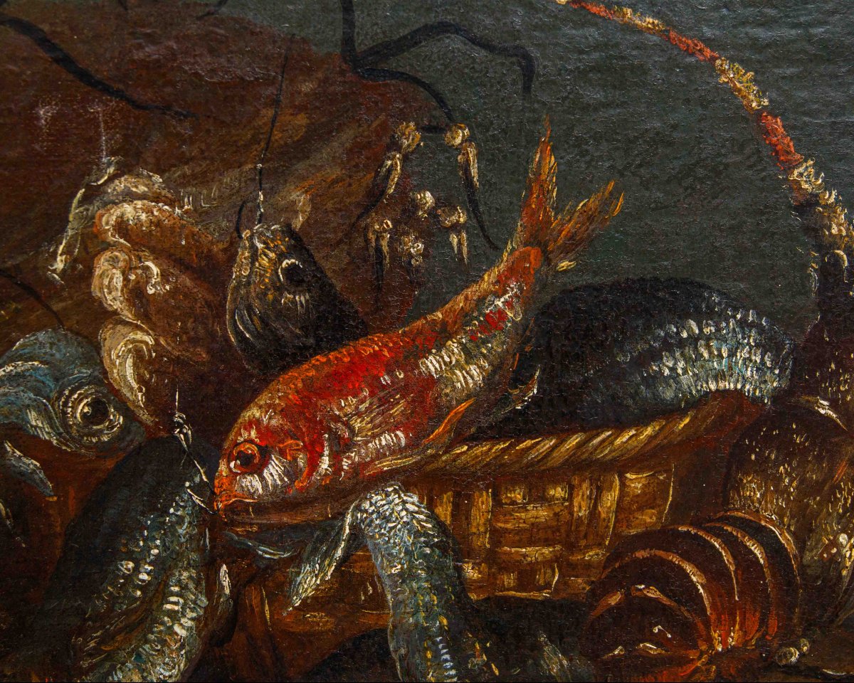 Neapolitan School, 17th Century, Still Lifes With Fish-photo-6