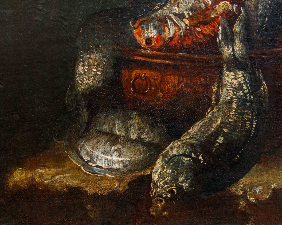 Neapolitan School, 17th Century, Still Lifes With Fish-photo-8