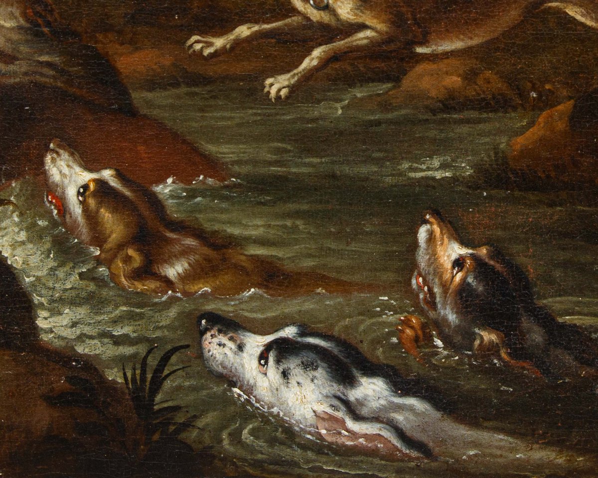 Le disciple de Paul de Vos (Hulst, 1592 - Anvers, 30 juin 1678), Chasse au cerf-photo-4