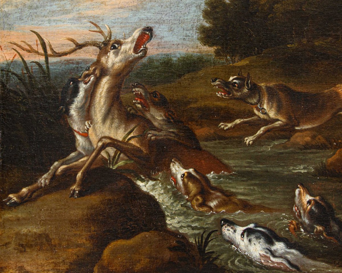 Le disciple de Paul de Vos (Hulst, 1592 - Anvers, 30 juin 1678), Chasse au cerf-photo-7