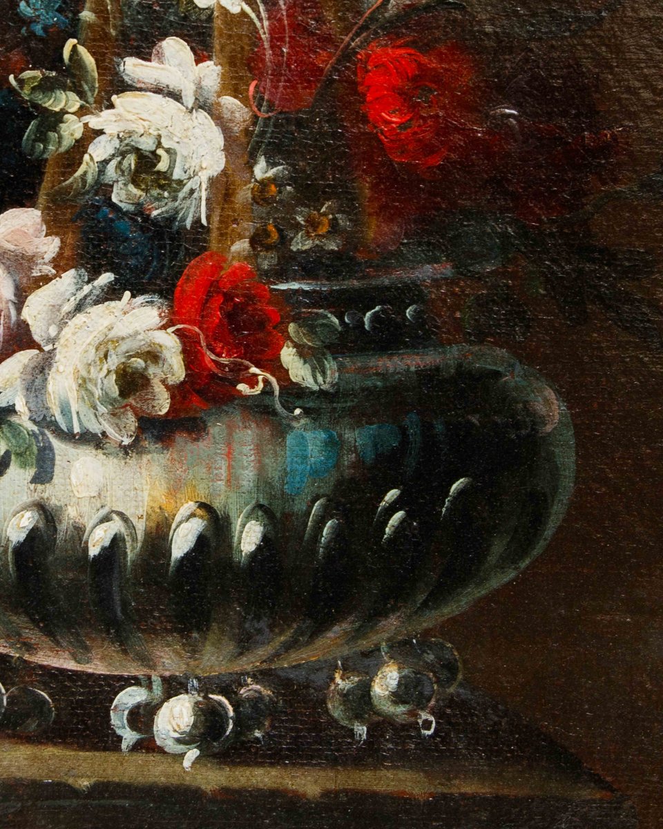 18th-century Neapolitan Painter, Vase With Flowers-photo-2