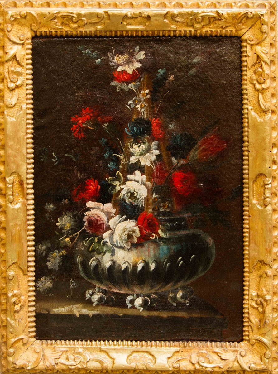 18th-century Neapolitan Painter, Vase With Flowers