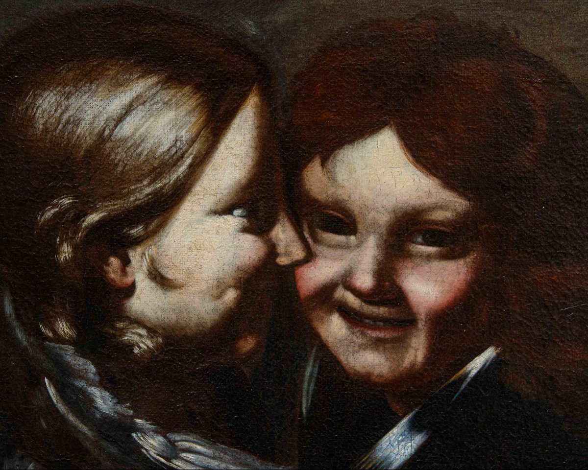Giovanni Antonio Galli, dit lo Spadarino (Rome, 1585 - 1652) (attr.), Couple de putti-photo-2