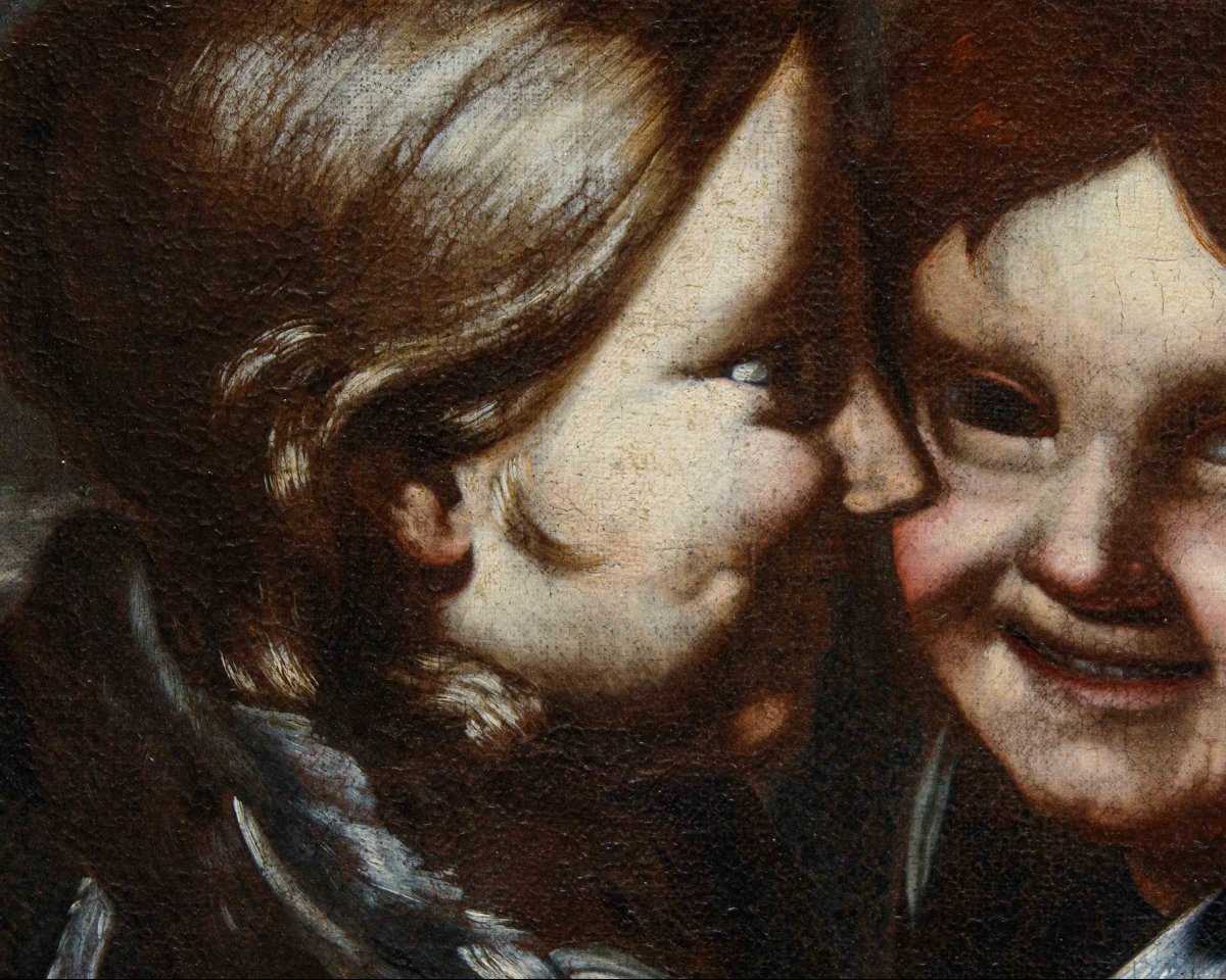 Giovanni Antonio Galli, dit lo Spadarino (Rome, 1585 - 1652) (attr.), Couple de putti-photo-3