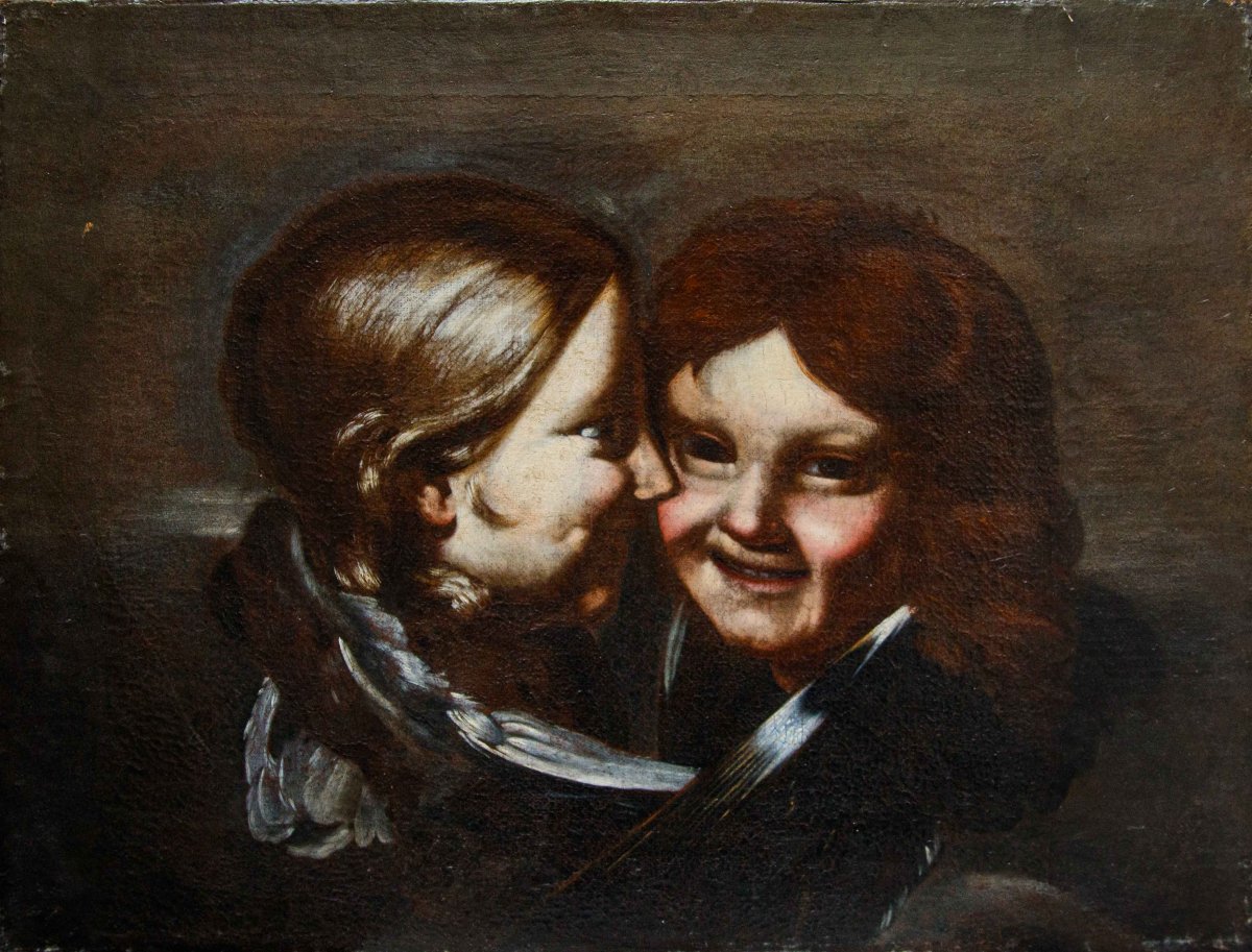 Giovanni Antonio Galli, dit lo Spadarino (Rome, 1585 - 1652) (attr.), Couple de putti