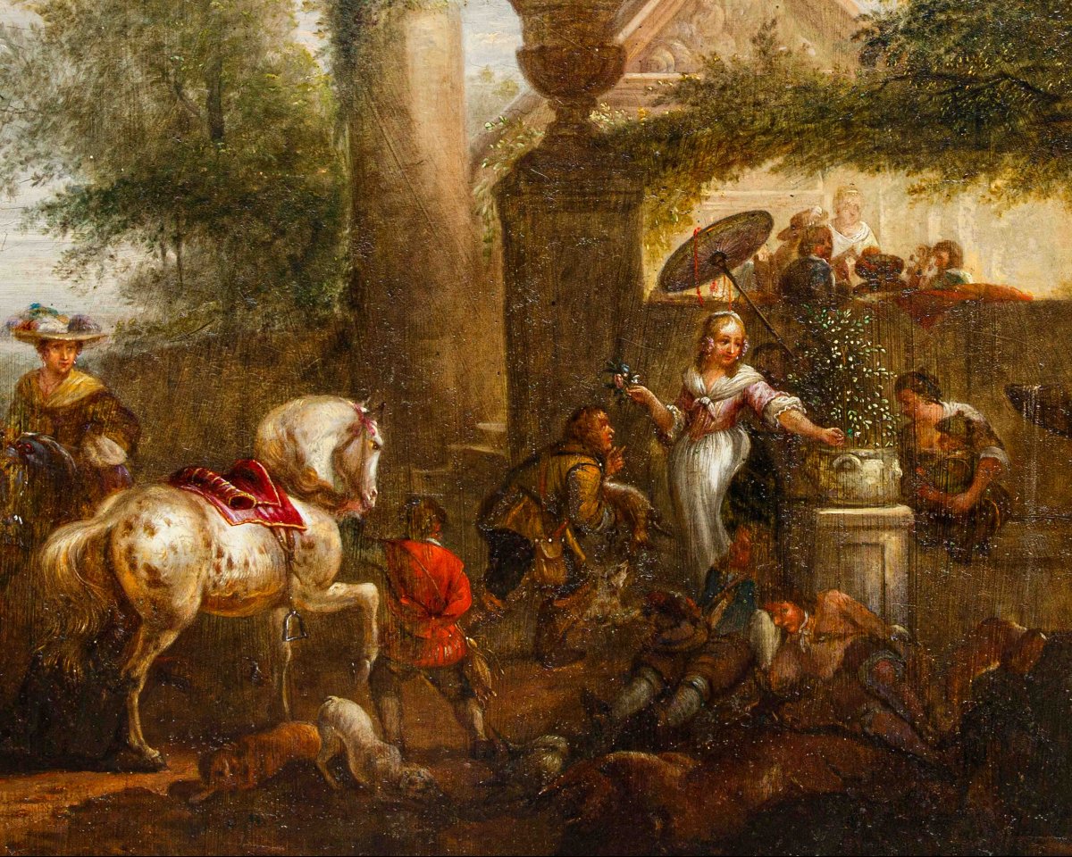 Carel van Falens (Anvers, 1683 - Paris, 1733), Scène de genre-photo-4