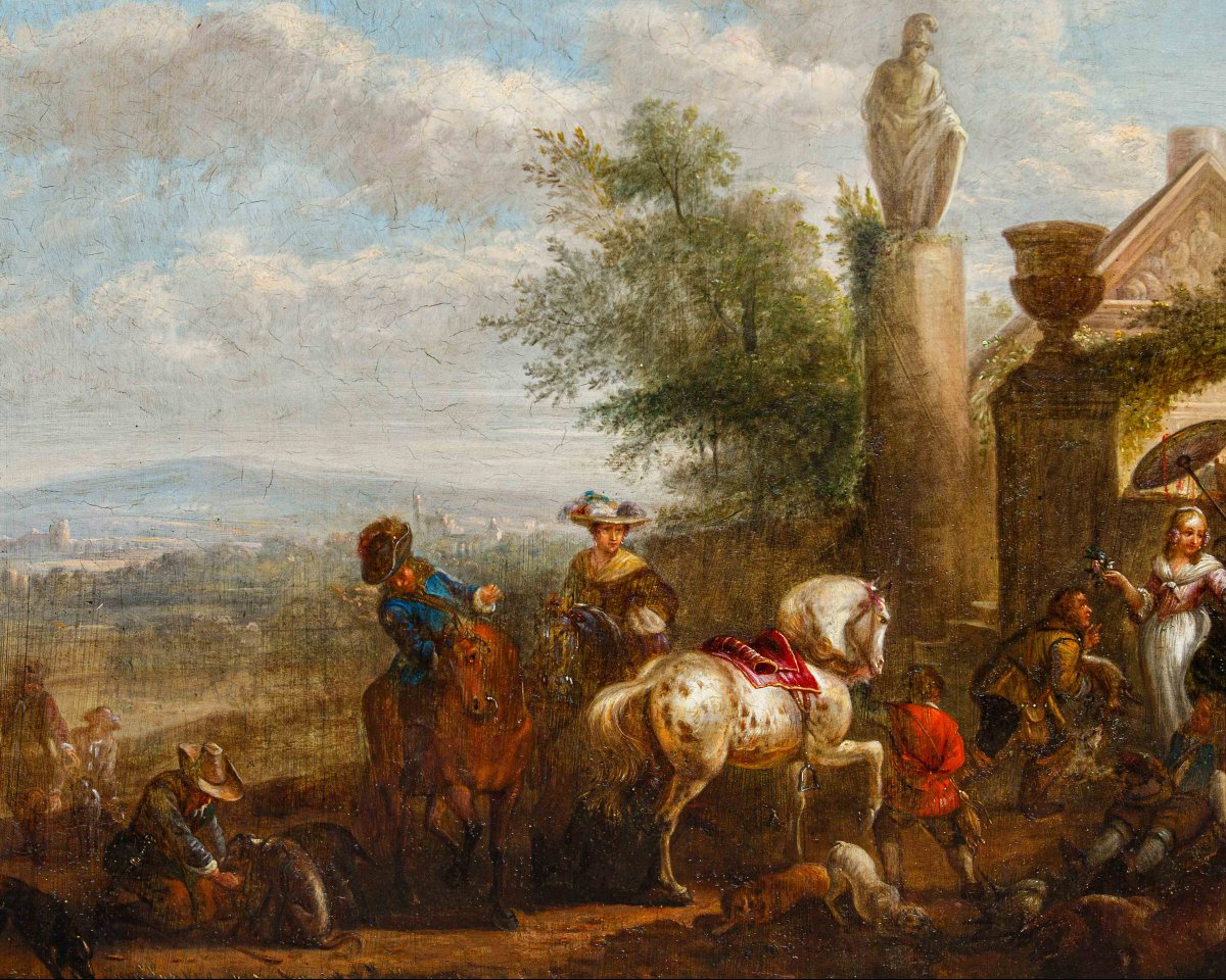 Carel van Falens (Anvers, 1683 - Paris, 1733), Scène de genre-photo-1