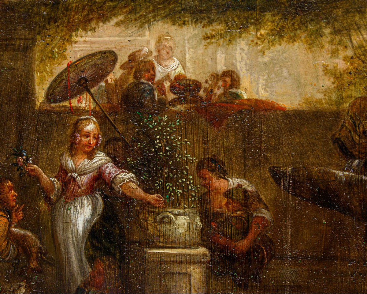 Carel van Falens (Anvers, 1683 - Paris, 1733), Scène de genre-photo-2