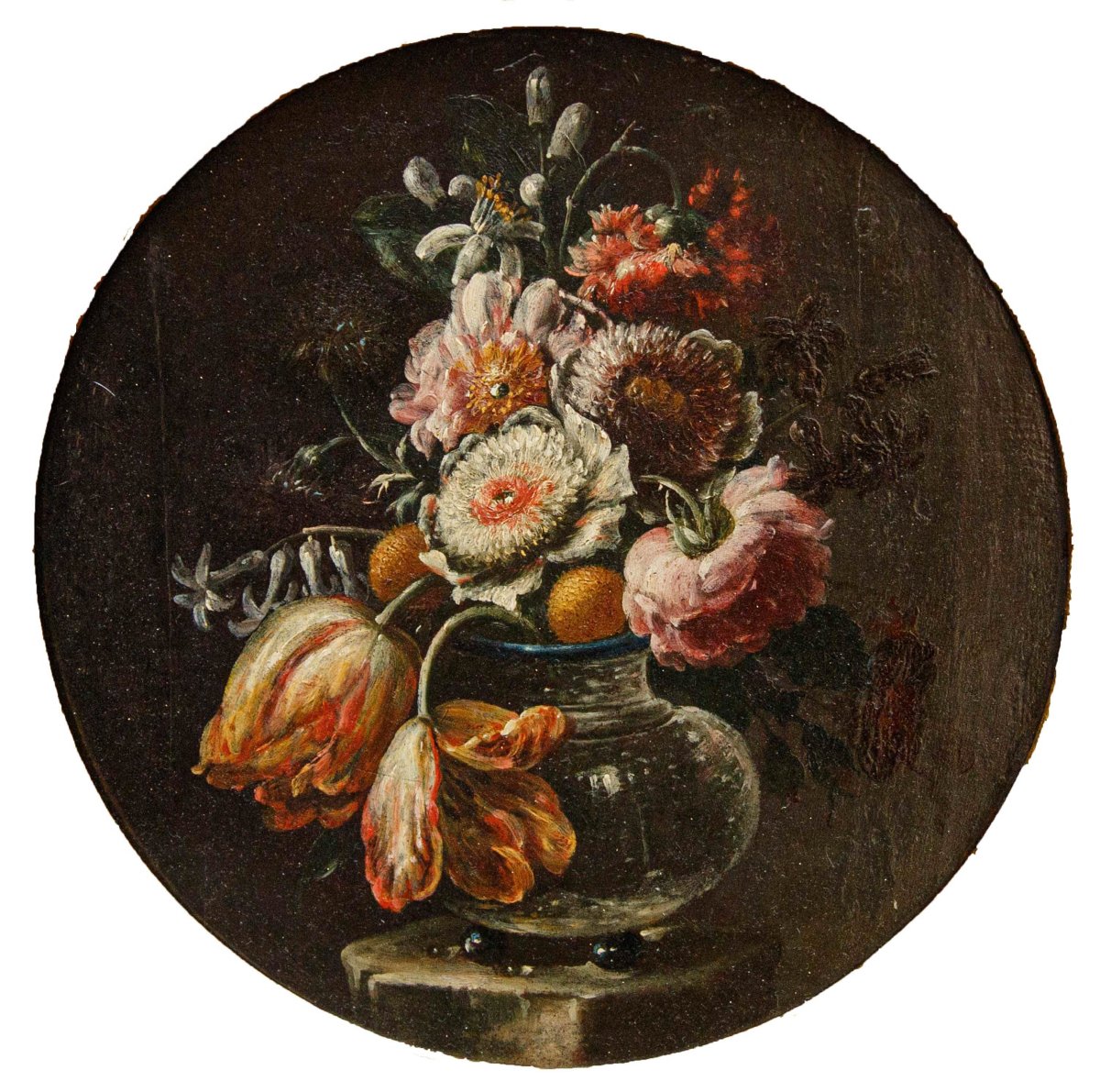 Nicola Casissa (? – Naples, 1731), Still Life With A Vase Of Flowers-photo-2