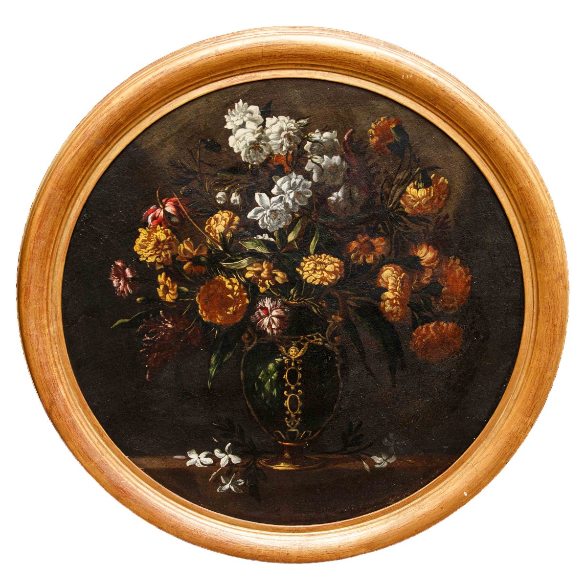 École napolitaine du XVIIe siècle, Nature morte avec un vase de fleurs