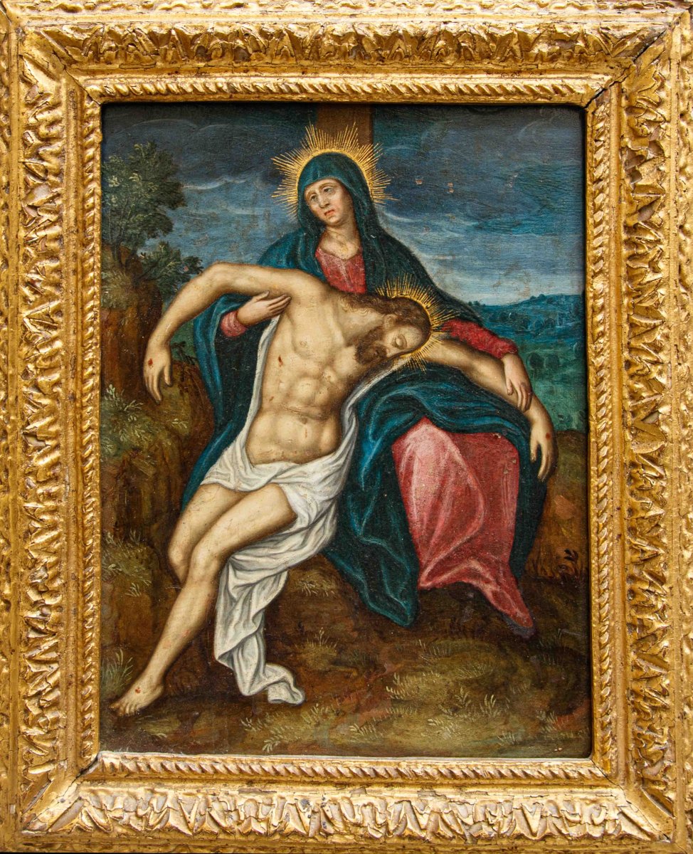 Peintre flamand actif en Italie au XVIIe siècle, Piété et prière dans le jardin-photo-4