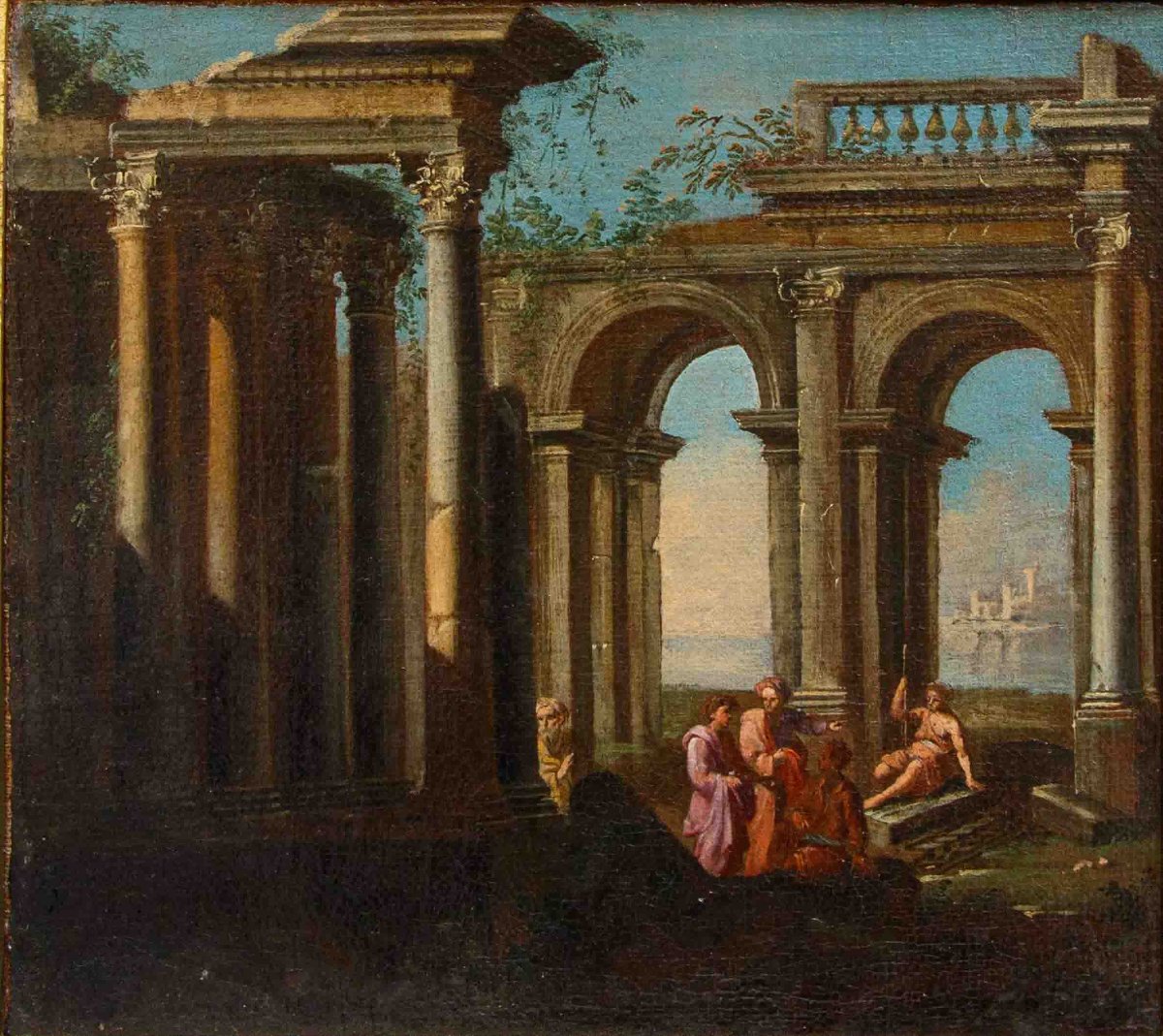Alberto Carlieri (rome, 1672 – C. 1720), Capriccios With Figures-photo-1