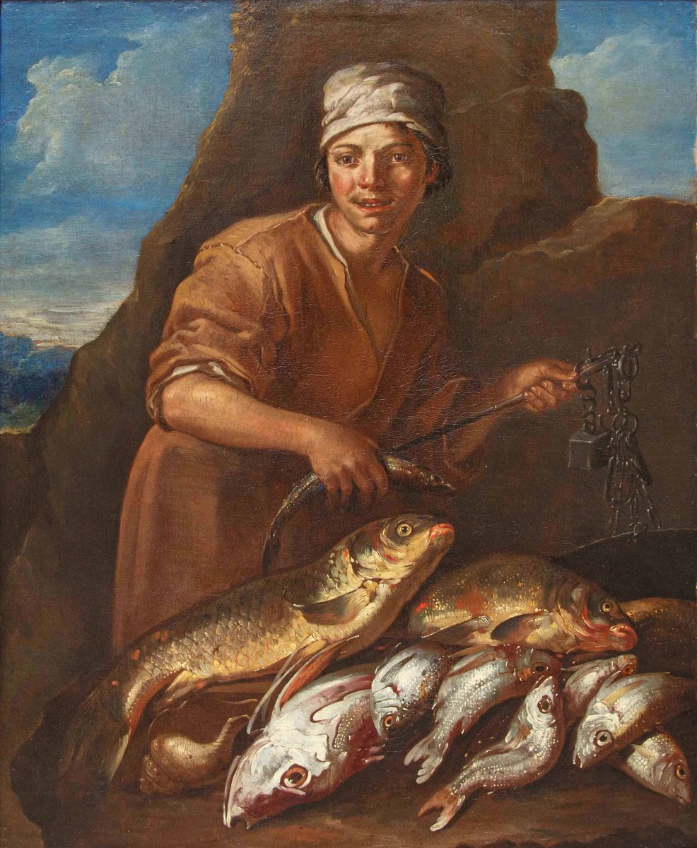 Giacomo Francesco Cipper dit le Todeschini (Feldkirch, 1664 - Milan, 1736), Jeune pêcheur-photo-2